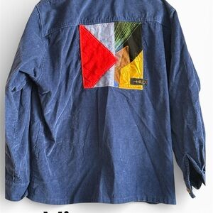 Blue corduroy Button Down SHACKET